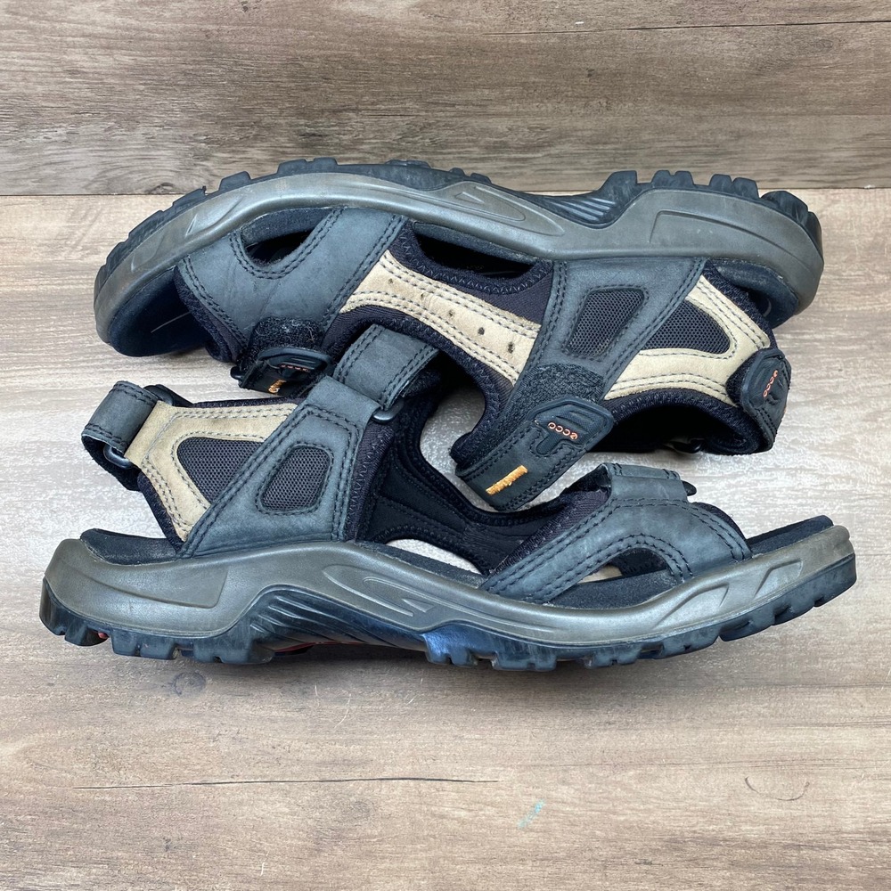 ECCO Yucatan Offroad Receptor Sandals Men's 10.5 EU 44 Black Nubuck Hiking Trail - Picture 9 of 13